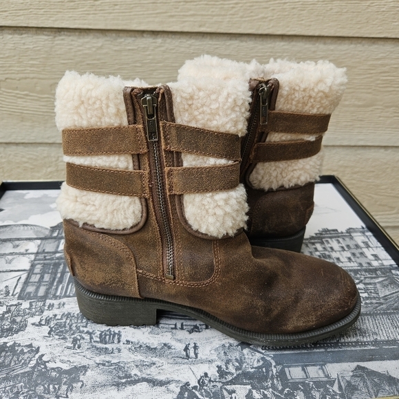 Ugg Blayre II leather and shearling boots brown size 8 - Picture 7 of 11